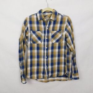 3Sixteen Plaid Flannel Button Up Shirt Mens Small